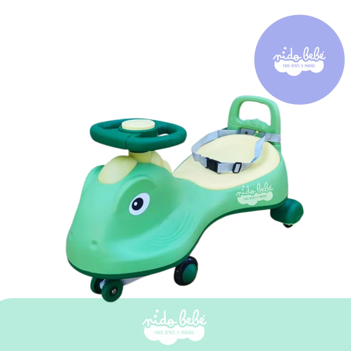 GENERICO - Carrito corre pasillos modelo Dino musical y con luces Verde