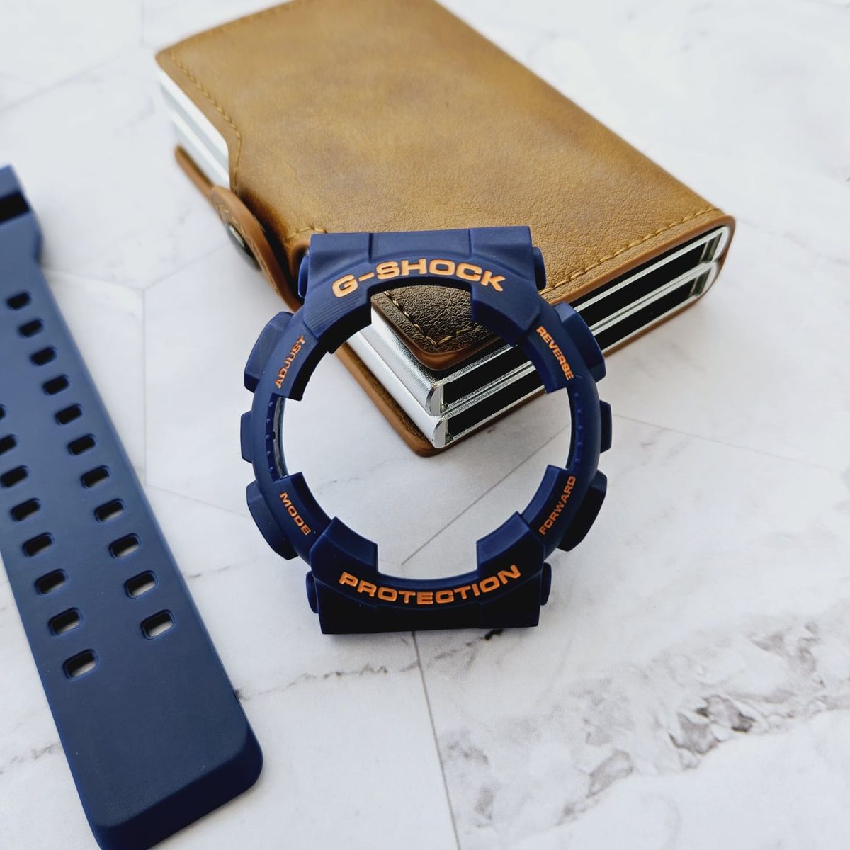 GENERICO - Correa Repuesto + Bisel para CASIO G-SHOCK GA100 - 110 - 120 - BlueOra