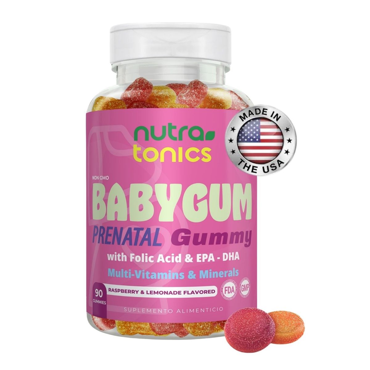 GENERICO - Multivitamínico para Mujeres con DHA Acido Folico B12 Zinc - Nutratonics