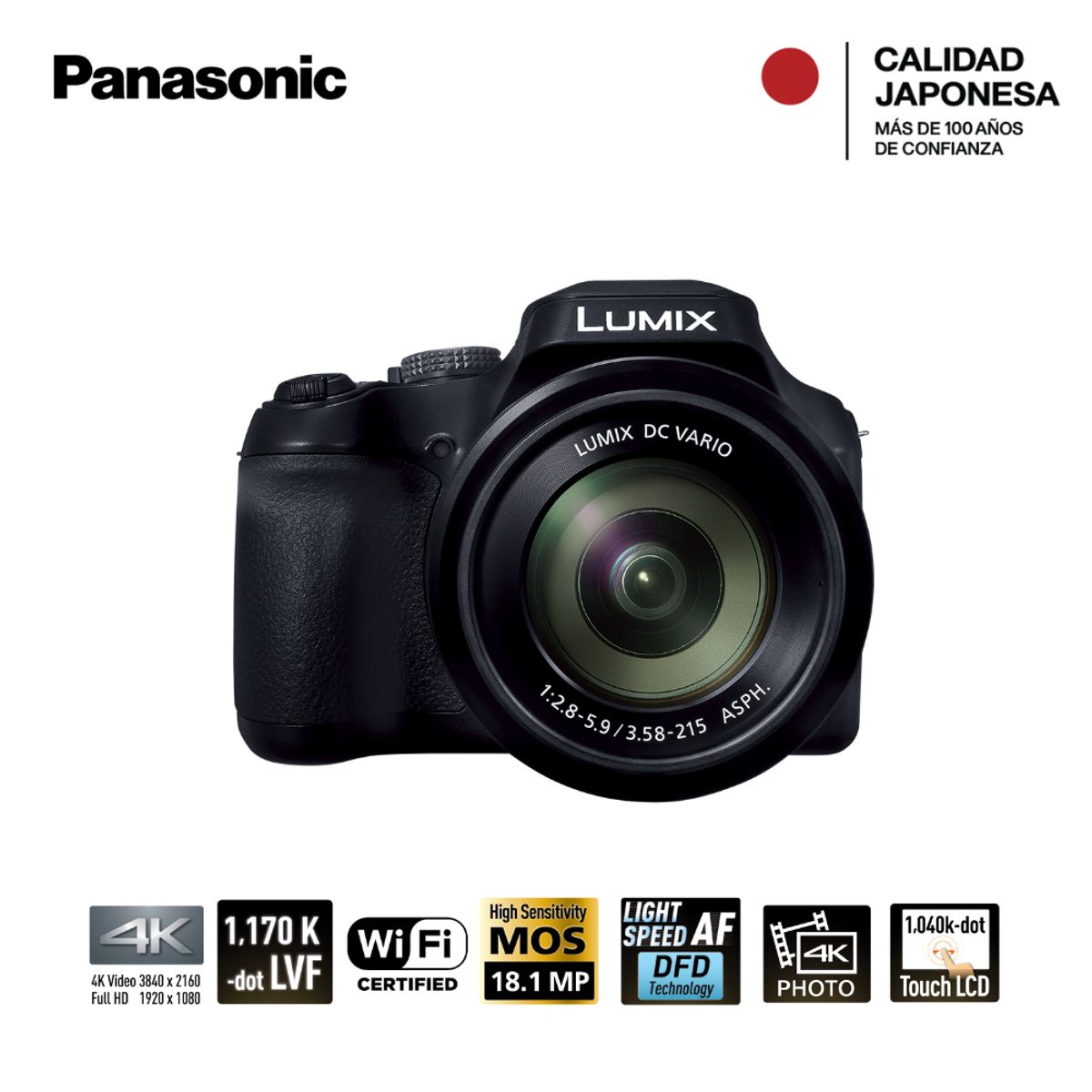 PANASONIC - Cámara Digital Panasonic Lumix DC-FZ80