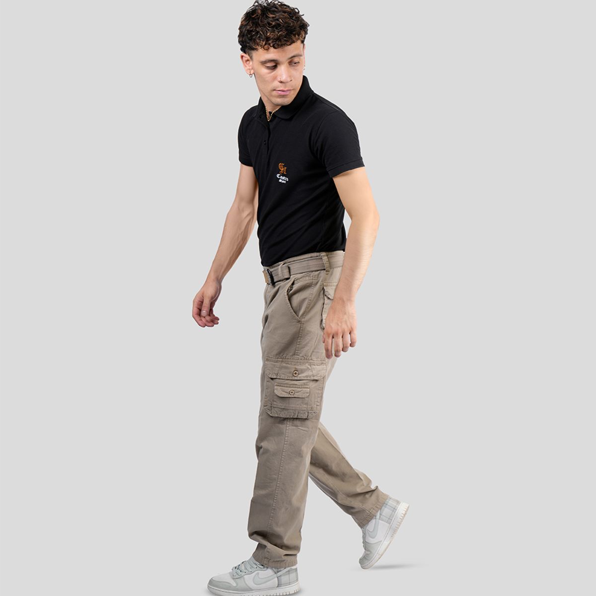 CH CASTRO SPORT - 7017 PANTALON DRILL CARGO REDWOOD 100% ALGODÓN RÍGIDO HOMBRE