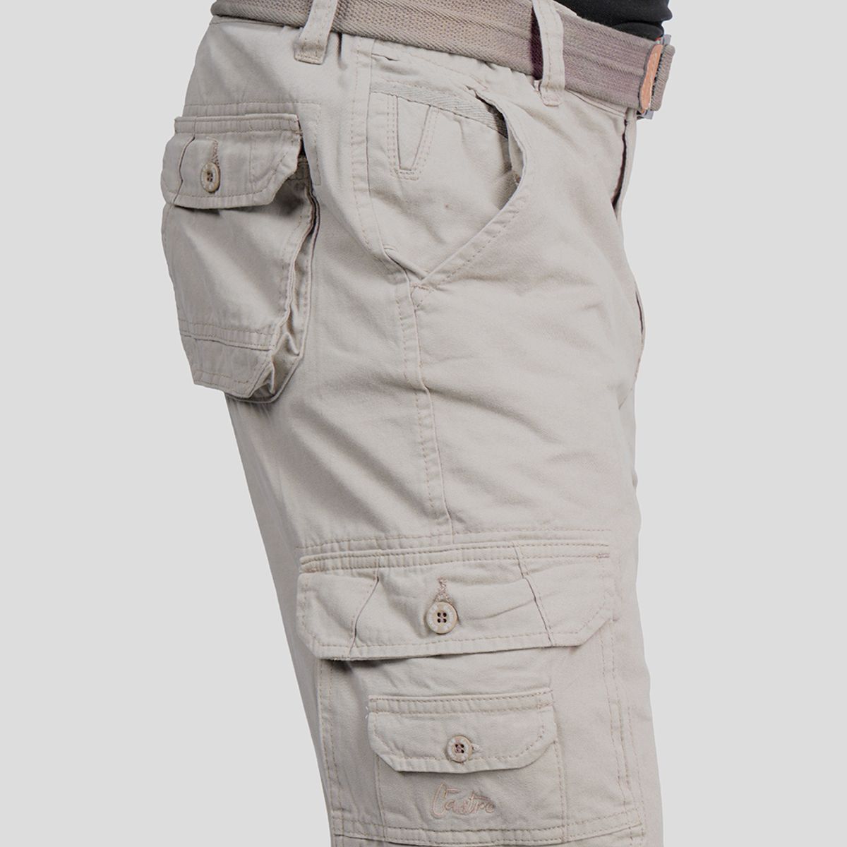 CH CASTRO SPORT - 7017 PANTALON DRILL CARGO REDWOOD 100% ALGODÓN RÍGIDO HOMBRE