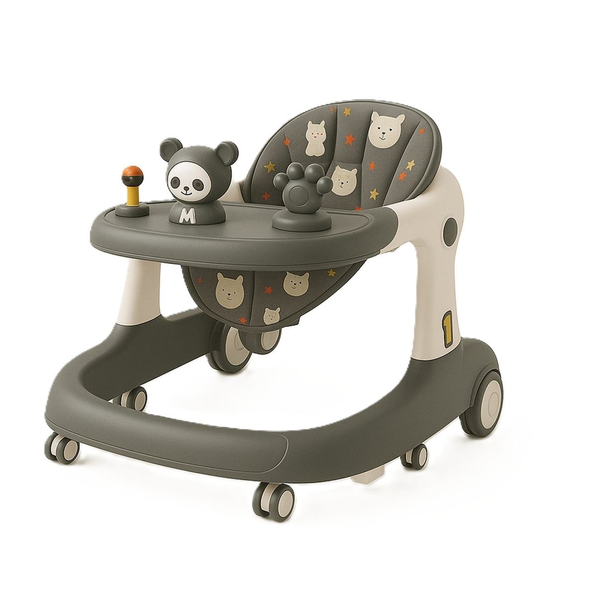 GENERICO - Andador  Caminador Multifuncional con Mesa de Juegos Gris