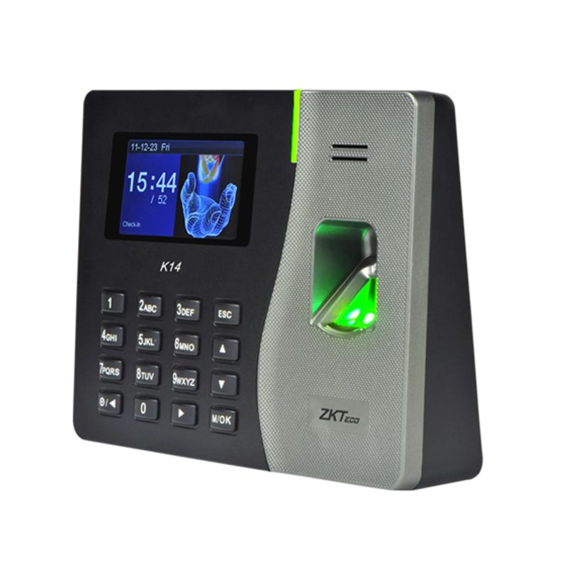 GENERICO - Lector Biométrico de asistencia por Huella o Tarjeta ZKTECO K-14 PRO