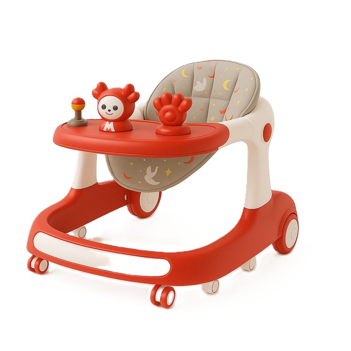 GENERICO - Andador  Caminador Multifuncional con Mesa de Juegos Rojo