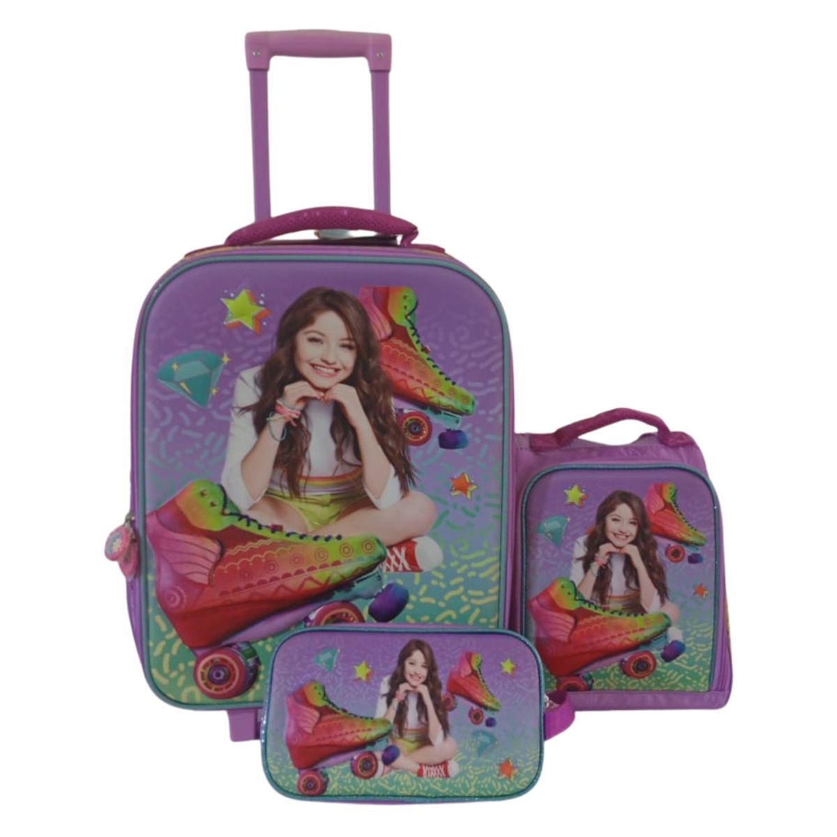 SOY LUNA - MOCHILA  CON RUEDAS SOY LUNA + LONCHERA Y CARTUCHERA