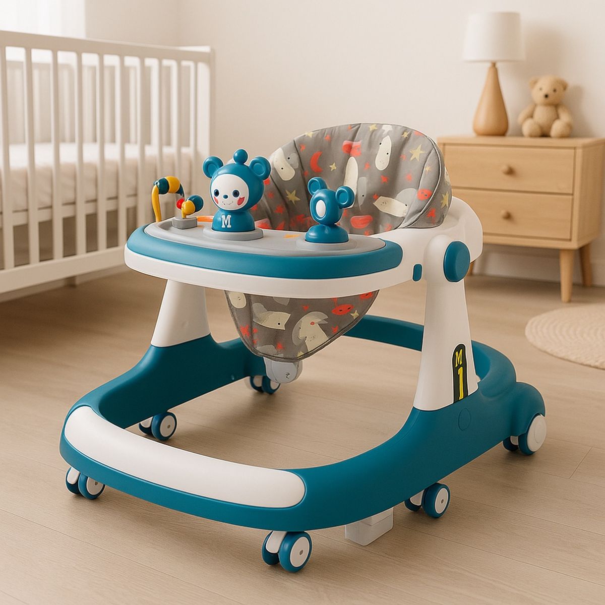 GENERICO - Andador  Caminador Multifuncional con Mesa de Juegos Azul