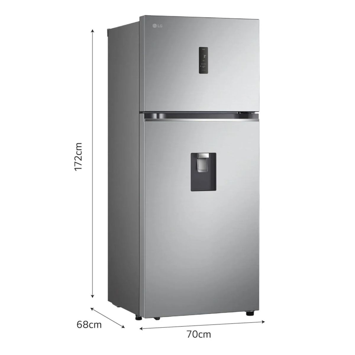 LG - REFRIGERADORA LG GT37SGP 374 LT HYGIENE FRESH TOP MOUNT PLATEADA