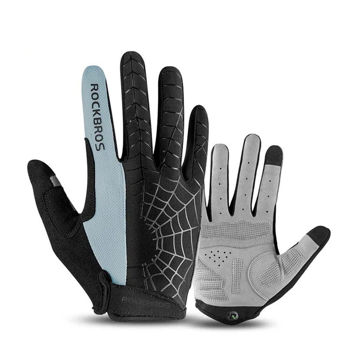 ROCKBROS - Guantes Ciclismo Moto ROCKBROS S109-1 Antideslizante Gris