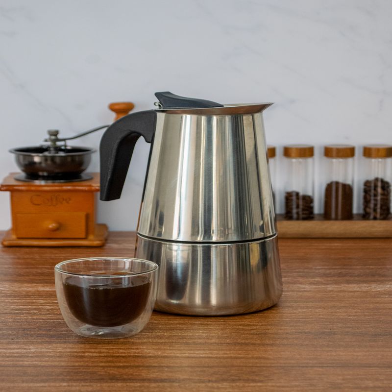 GENERICO - CAFETERA MOKA 6TAZAS ACERO INOXIDABLE