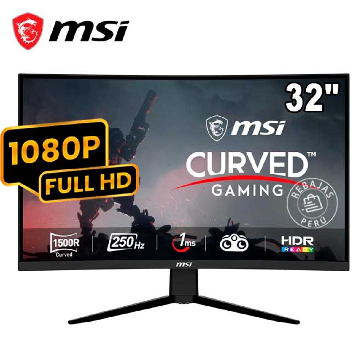 MSI - Monitor MSI G32C4X Curvo 32″ FHD 250Hz 1ms VA Gaming