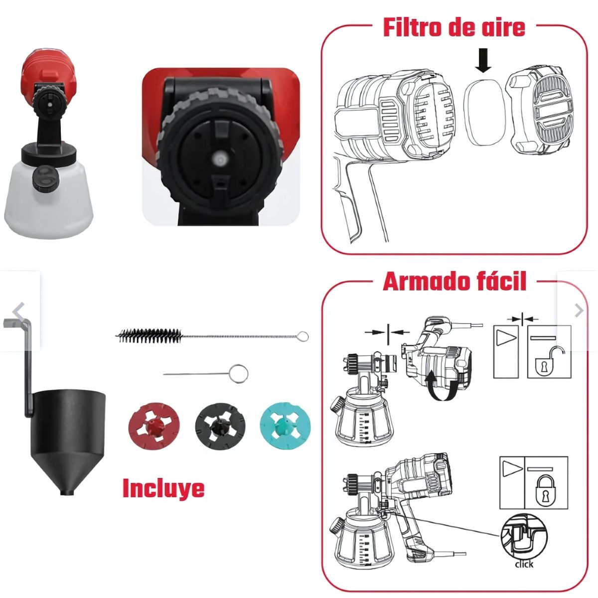 RANKOR - Pistola para Pintar Eléctrica RANKOR 650W - RSG65001