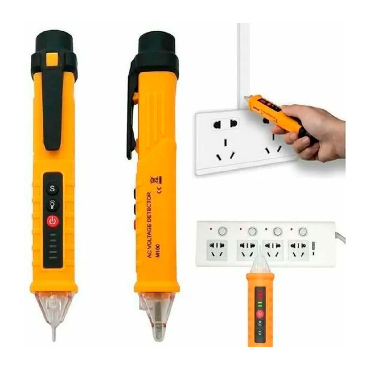 INGCO TOOLS - Detector De Voltaje Tensión Sin Contacto + Sonido + Lámpara