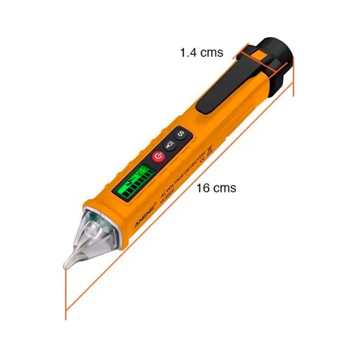 INGCO TOOLS - Detector De Voltaje Tensión Sin Contacto + Sonido + Lámpara