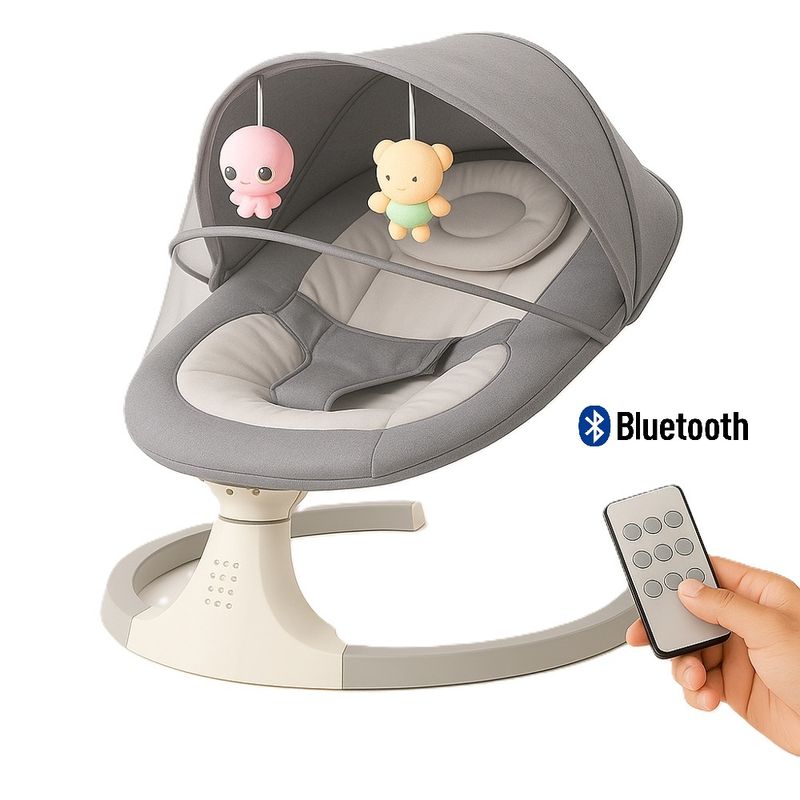 GENERICO - Mecedora Eléctrica Automática a Control Remoto Gris