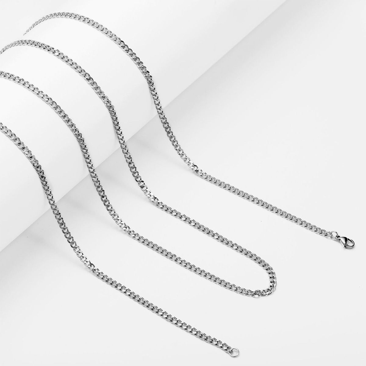 GENERICO - Cadena De Cuello De Acero Inoxidable Para Hombres 55cm X 6mm