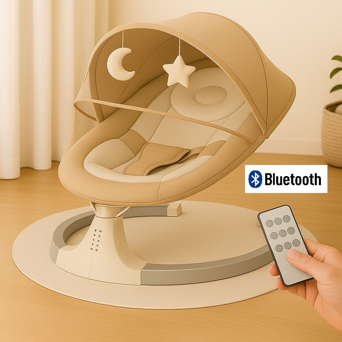 GENERICO - Mecedora Eléctrica Automática a Control Remoto Caqui