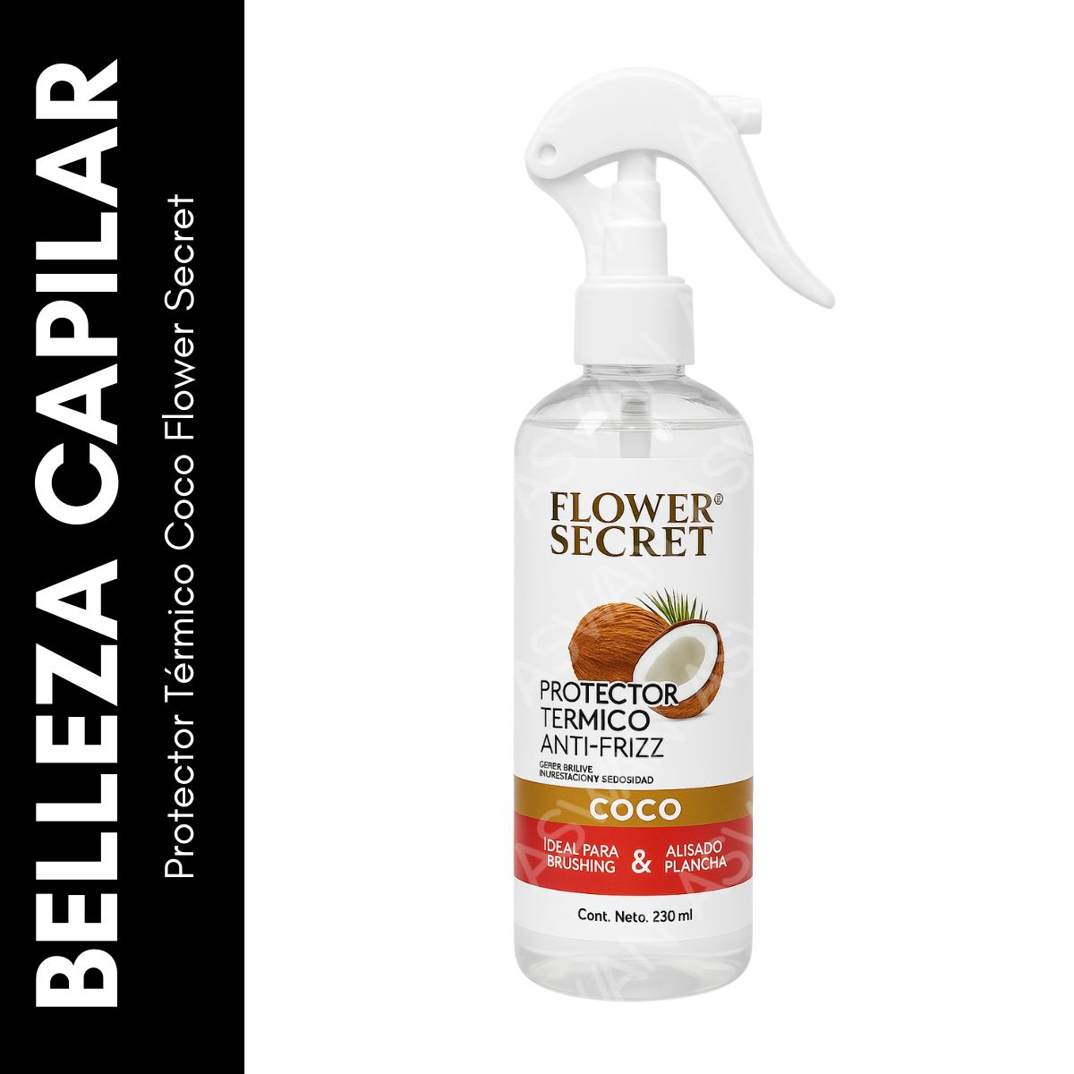 GENERICO - Protector Termico Antifrizz De Coco 290ml Flower Secret