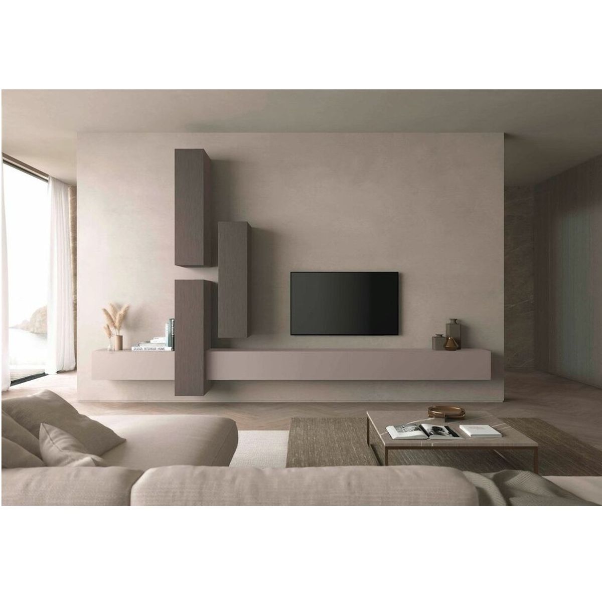 TU MESITA - Centro de Entretenimiento Premium Leo Módulos Flotantes CapriBardolino