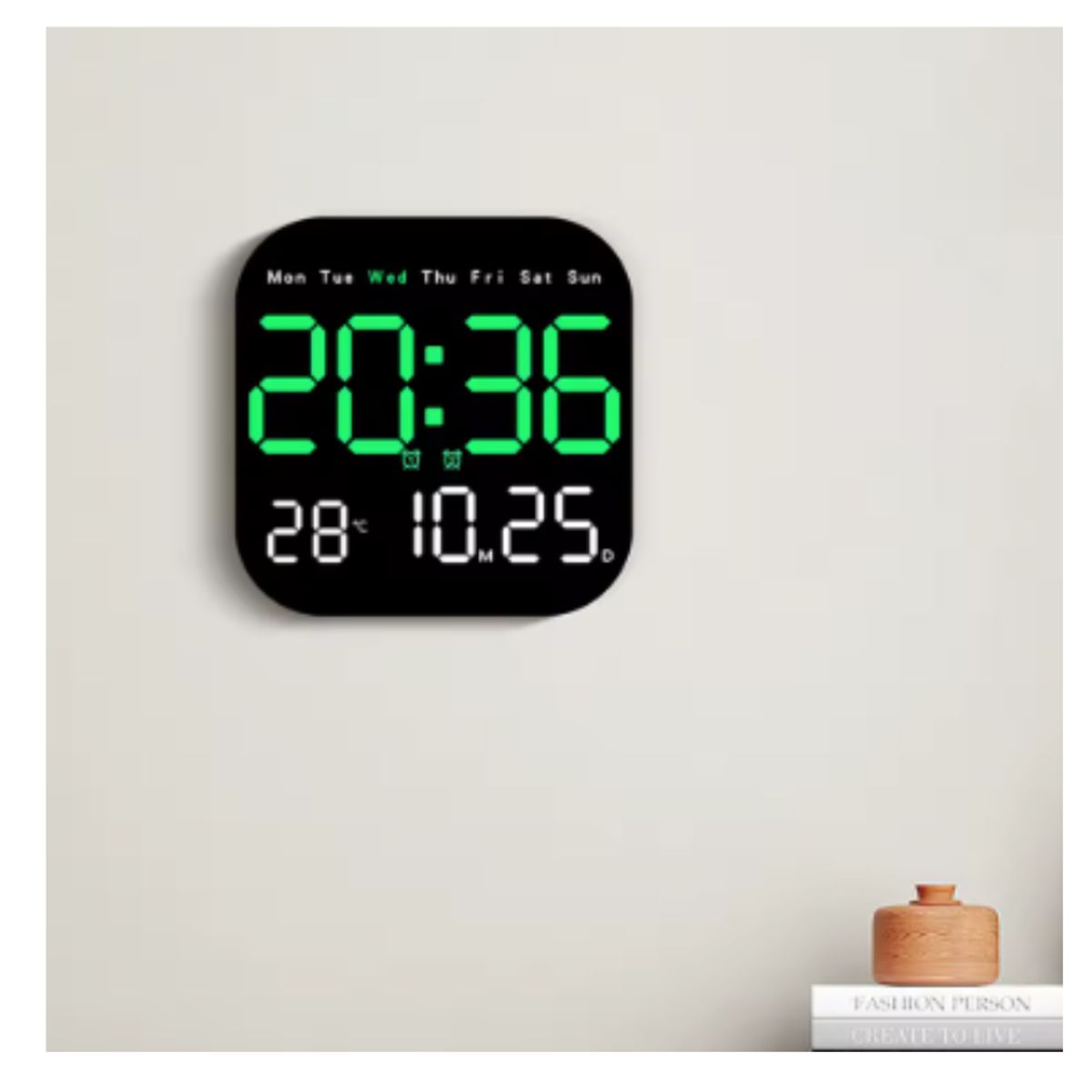 GENERICO - Reloj Digital De Pared mesa moderno +CONTROL Oficina casa Negocio