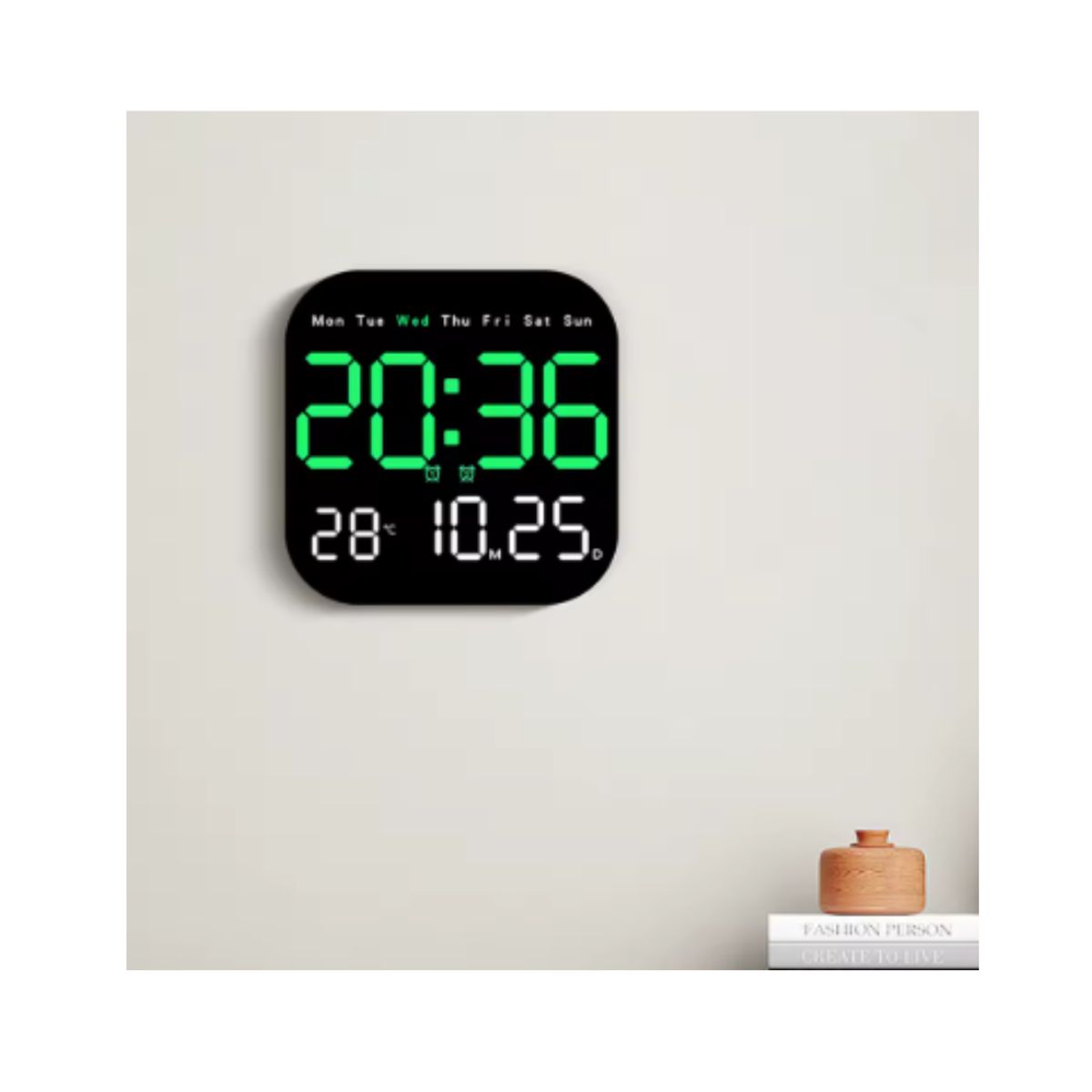 GENERICO - Reloj Digital De Pared mesa moderno +CONTROL Oficina casa Negocio