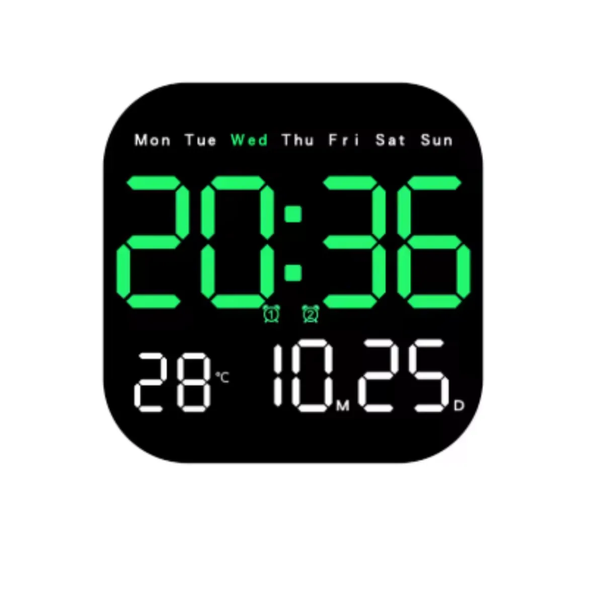 GENERICO - Reloj Digital De Pared mesa moderno +CONTROL Oficina casa Negocio