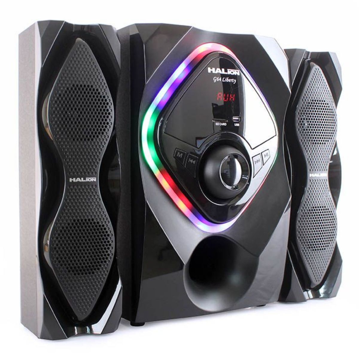 HALION - Parlante Halion HA-G64 Liberty 2.1 Bluetooth Subwoofer 6,5″ Luces Led
