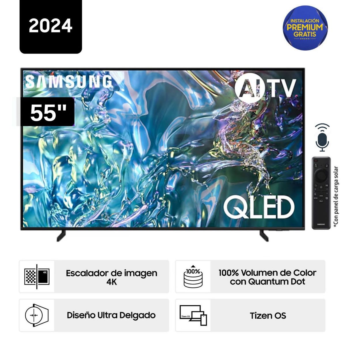 SAMSUNG - Televisor Samsung QLED Tizen OS Smart Tv 55 4K QN55Q60