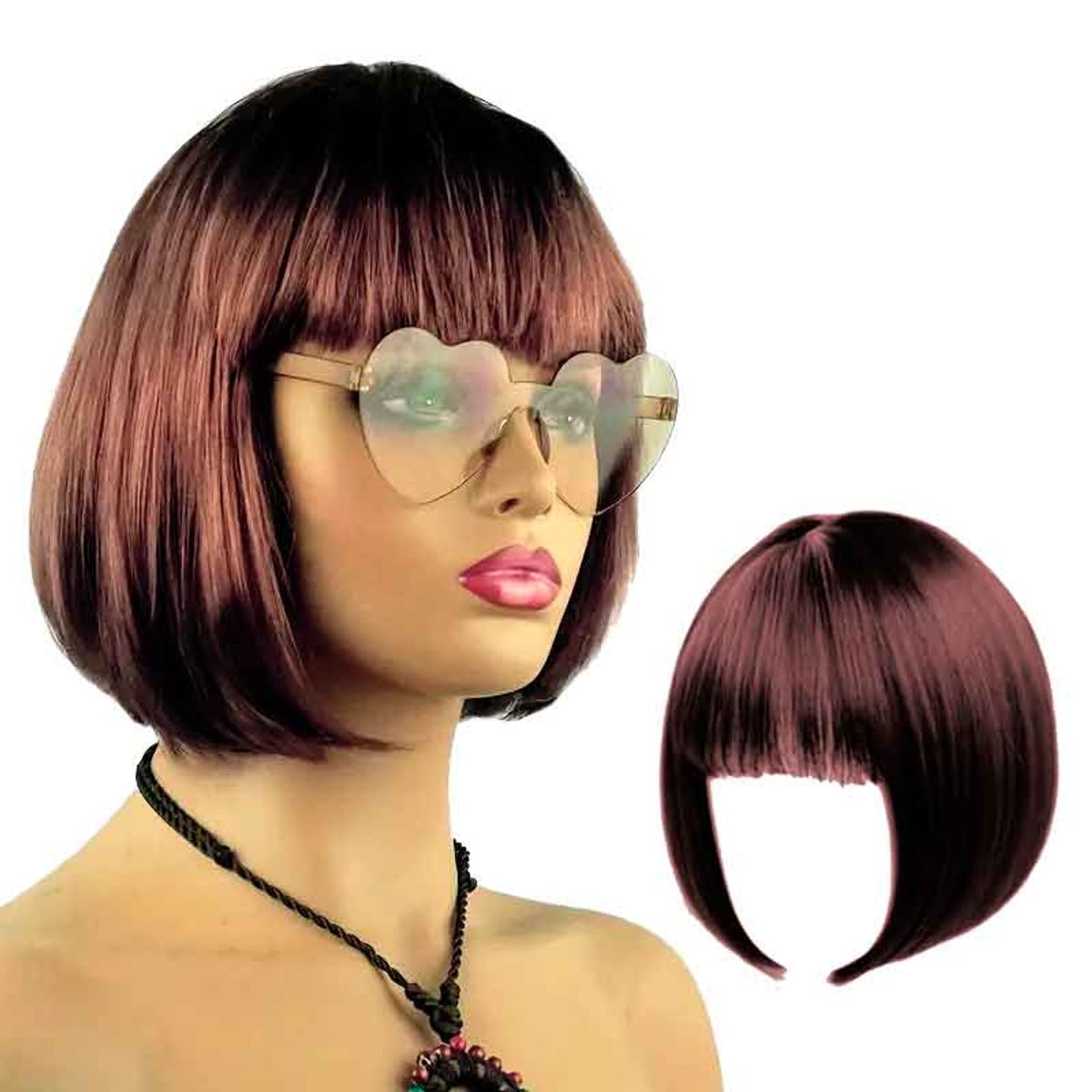 GENERICO - Peluca ARTIFICIAL Corta Lacia Marrón 10551