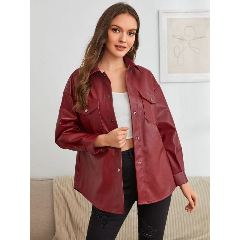 GENERICO - CAMISA CUERINA OVERSIZE PARA MUJER