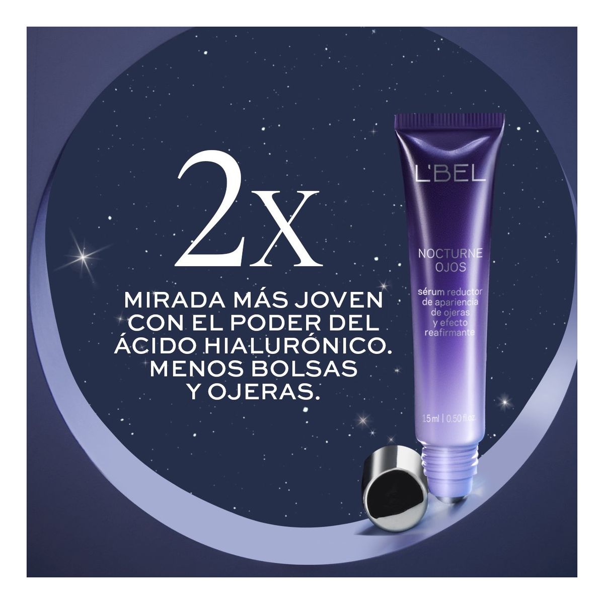 LBEL - crema reafirmamte anti ojeras contorno de ojos con ácido hialurónico nocturne lbel