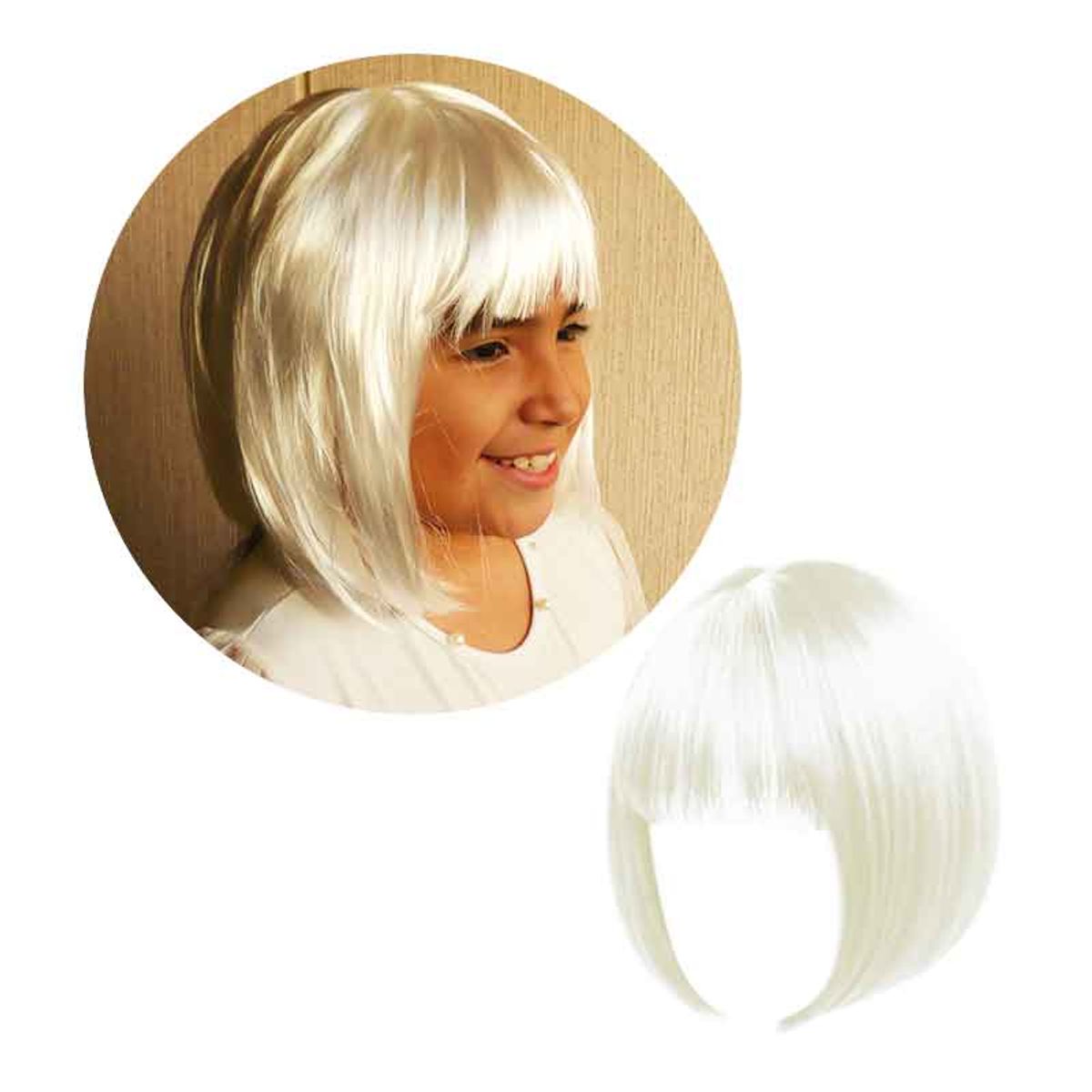 GENERICO - Peluca ARTIFICIAL Corta Lacia Blanco 10551