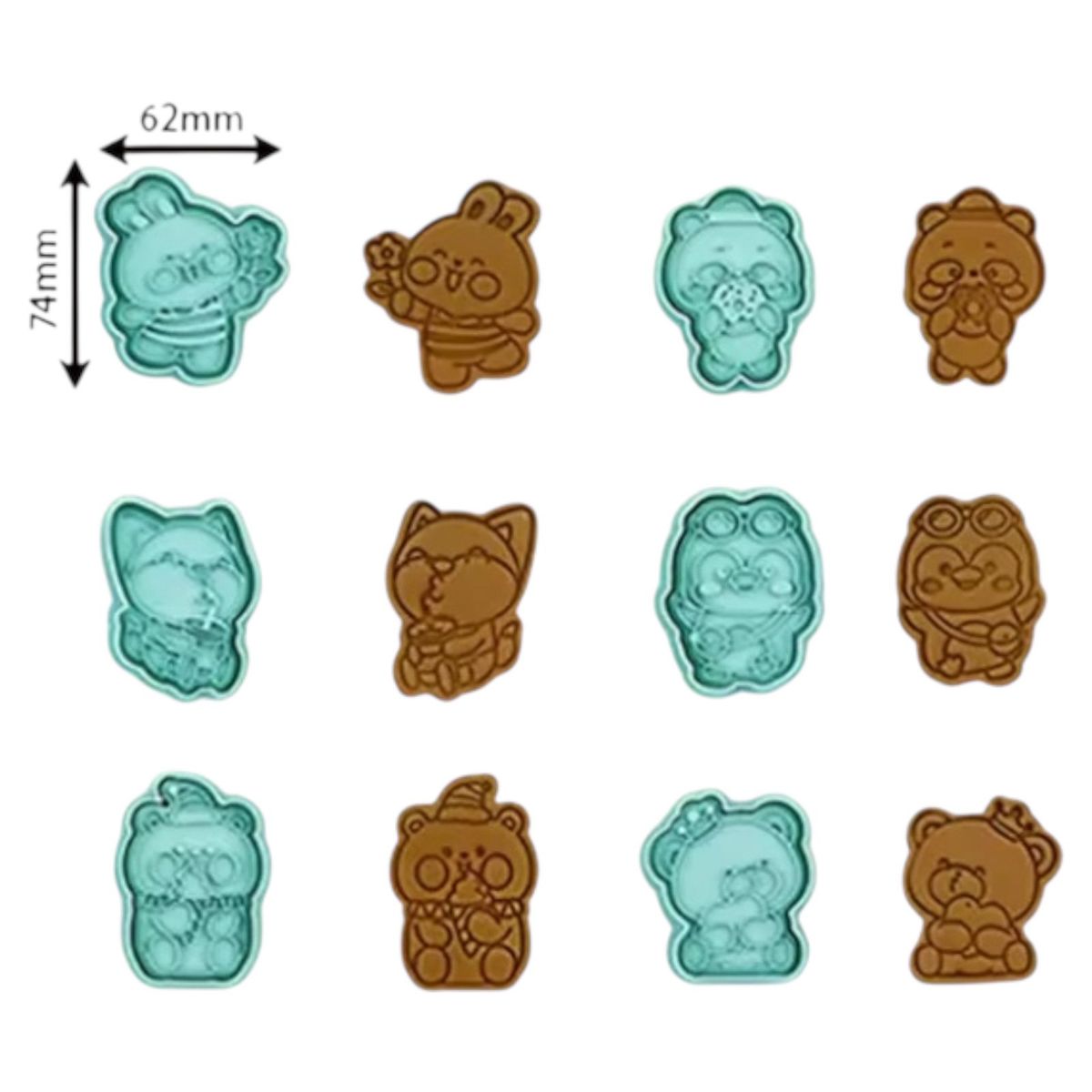 GENERICO - 6 Cortadores de Galletas- ANIMALITOS