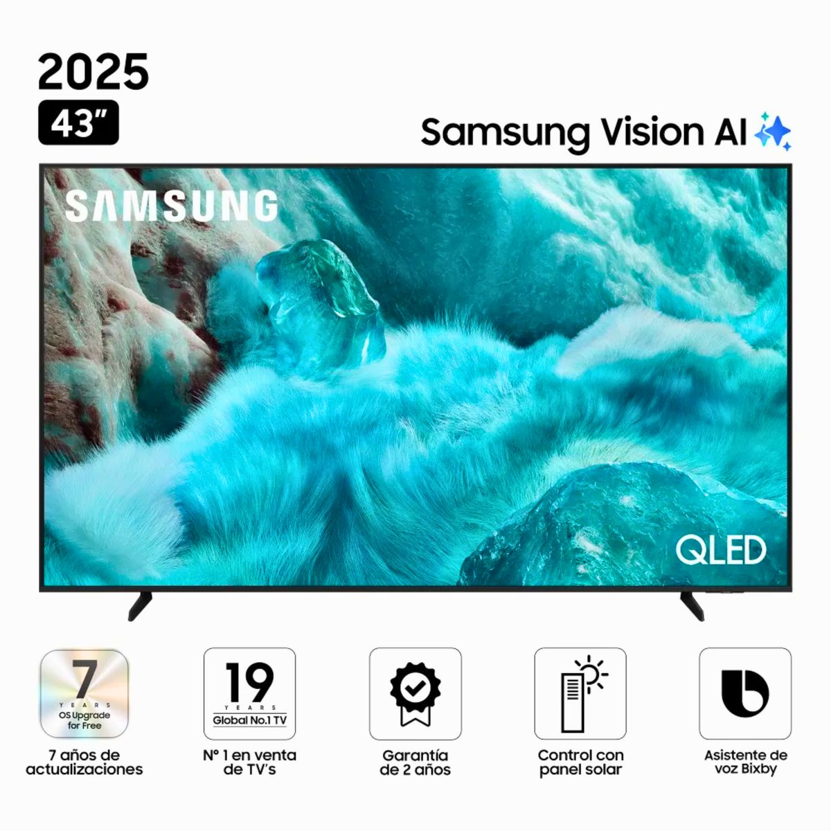 SAMSUNG - Televisor 43 QLED Smart Tv 4K Vision Ai Samsung QN43Q7FAAGXPE
