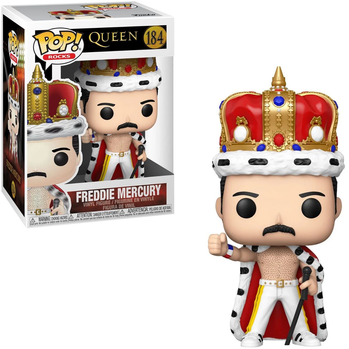 FUNKO - Funko Pop Freddie Mercury King - Queen 184 Rocks