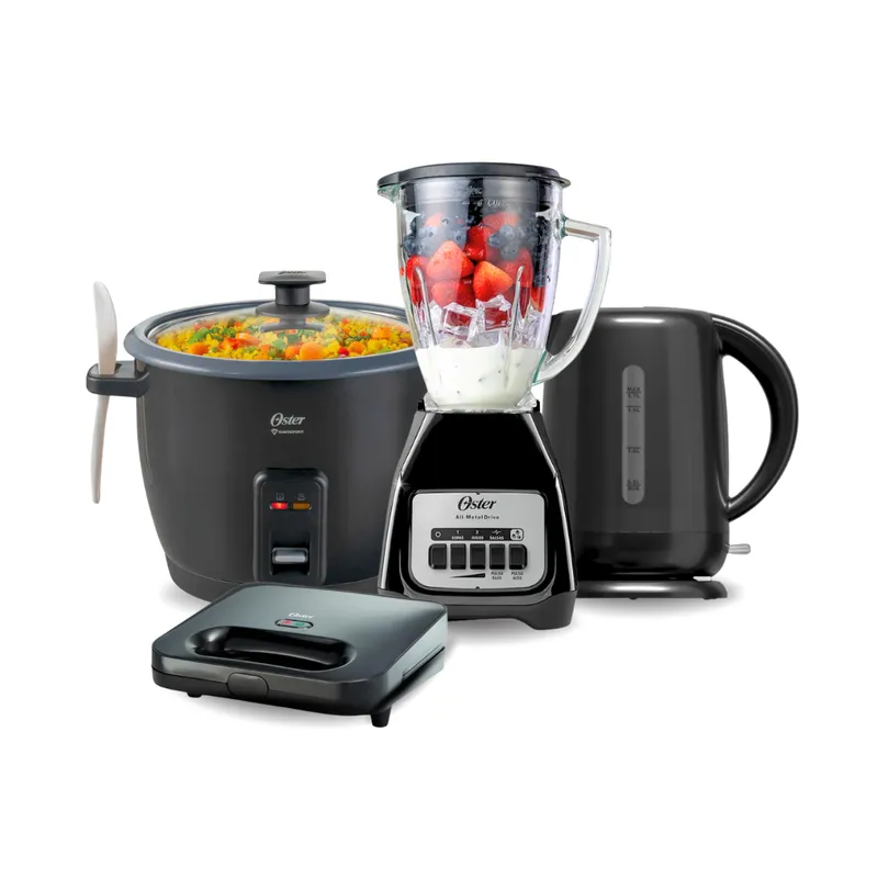OSTER - Combo Oster Licuadora + Arrocera + Hervidor + Sandwichera