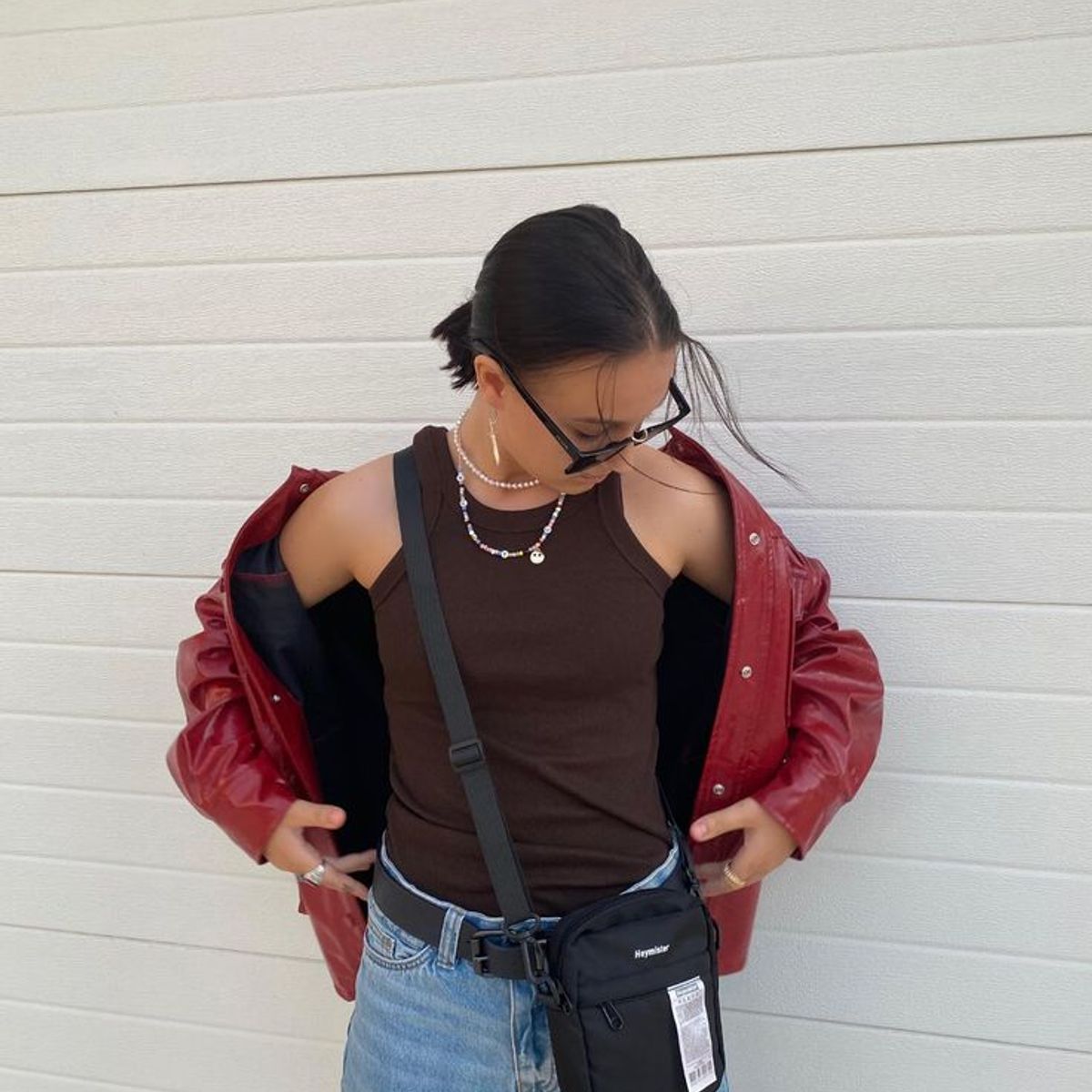 GENERICO - CAMISA BURGUNDY OVERSIZE PARA MUJER