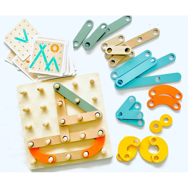 GENERICO - JUEGO DIDÁCTICO MADERA ENCAJA Y CREA FIGURAS