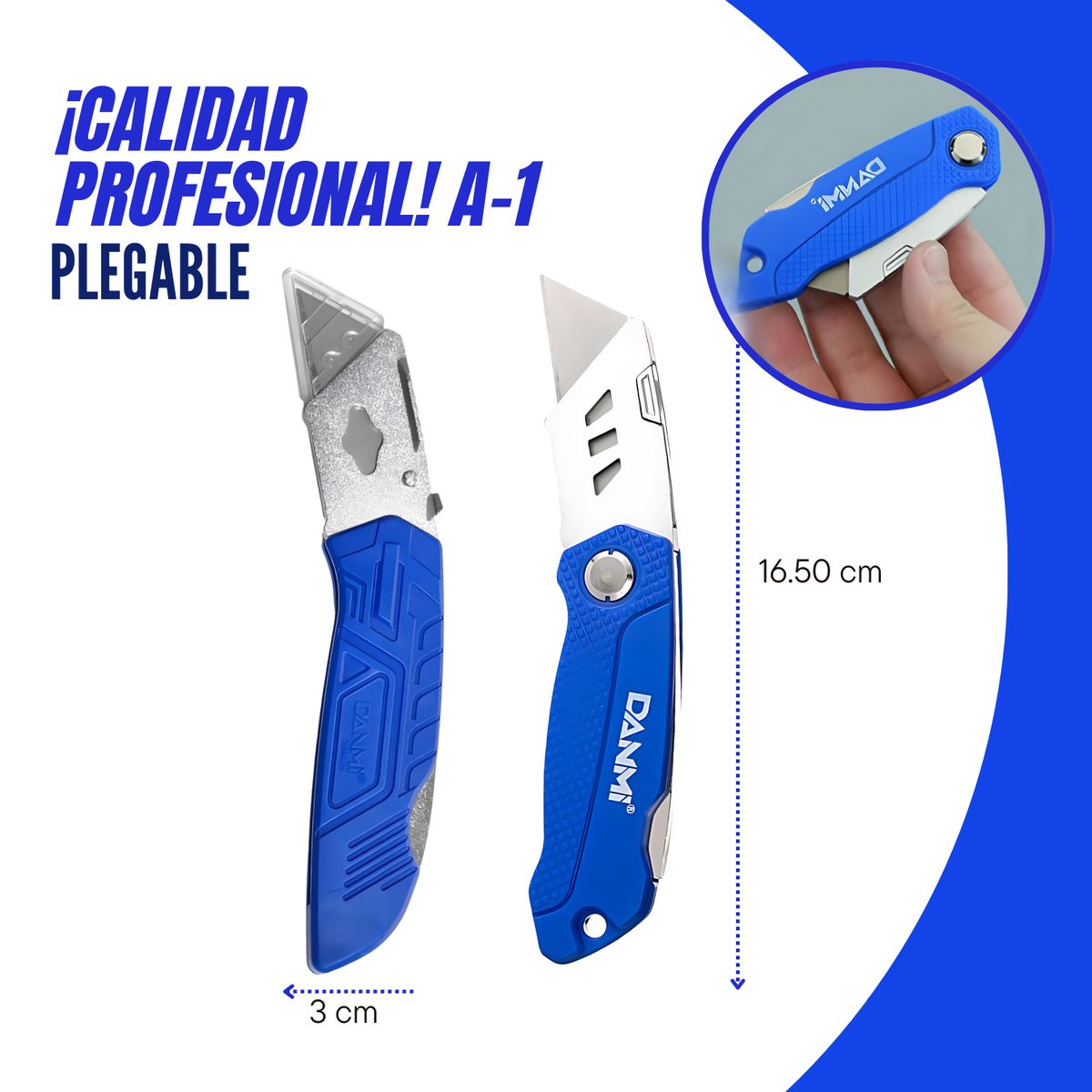 SM - PACK 12 CUTTER CUCHILLA PROFESIONAL PLEGABLE 18MM + 5 HOJAS RESPUESTO