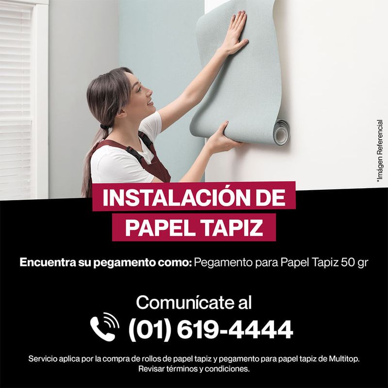 MULTITOP - PAPEL TAPIZ 3D BALDOSAS SOLIDO 60X30 CM GRIS CLARO