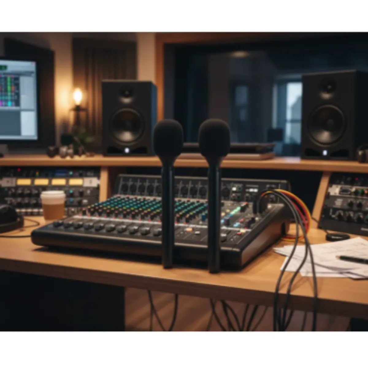 GENERICO - Adaptador Soporte De Mano Para Micrófono Solapero 1 Par