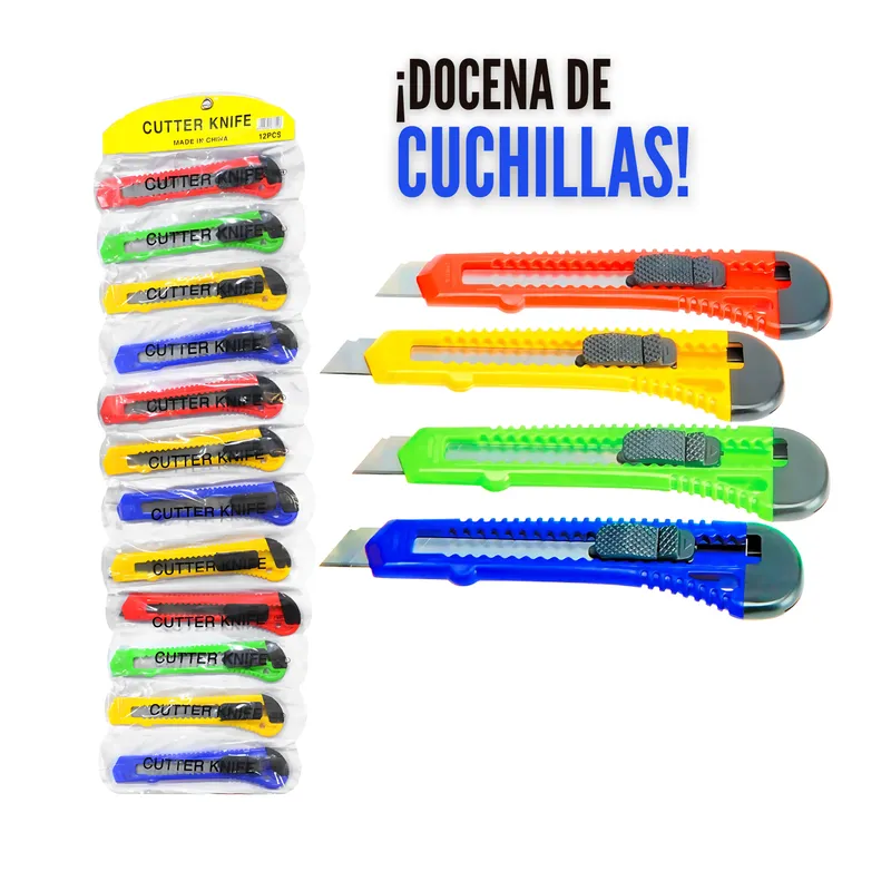 SM - CUTTER CUCHILLA EN BLISTER DE 12 UNIDADES