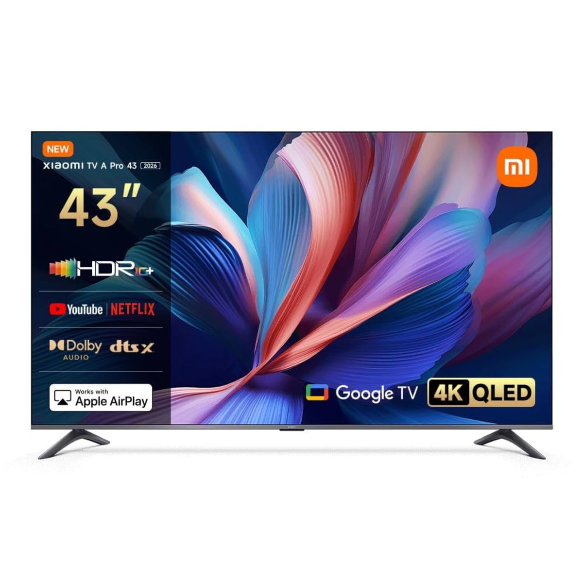 XIAOMI - Televisor Xiaomi TV A Pro 43″ 2026 L43MB-APPH – Smart TV QLED 4K UHD • Google TV • HDR10+
