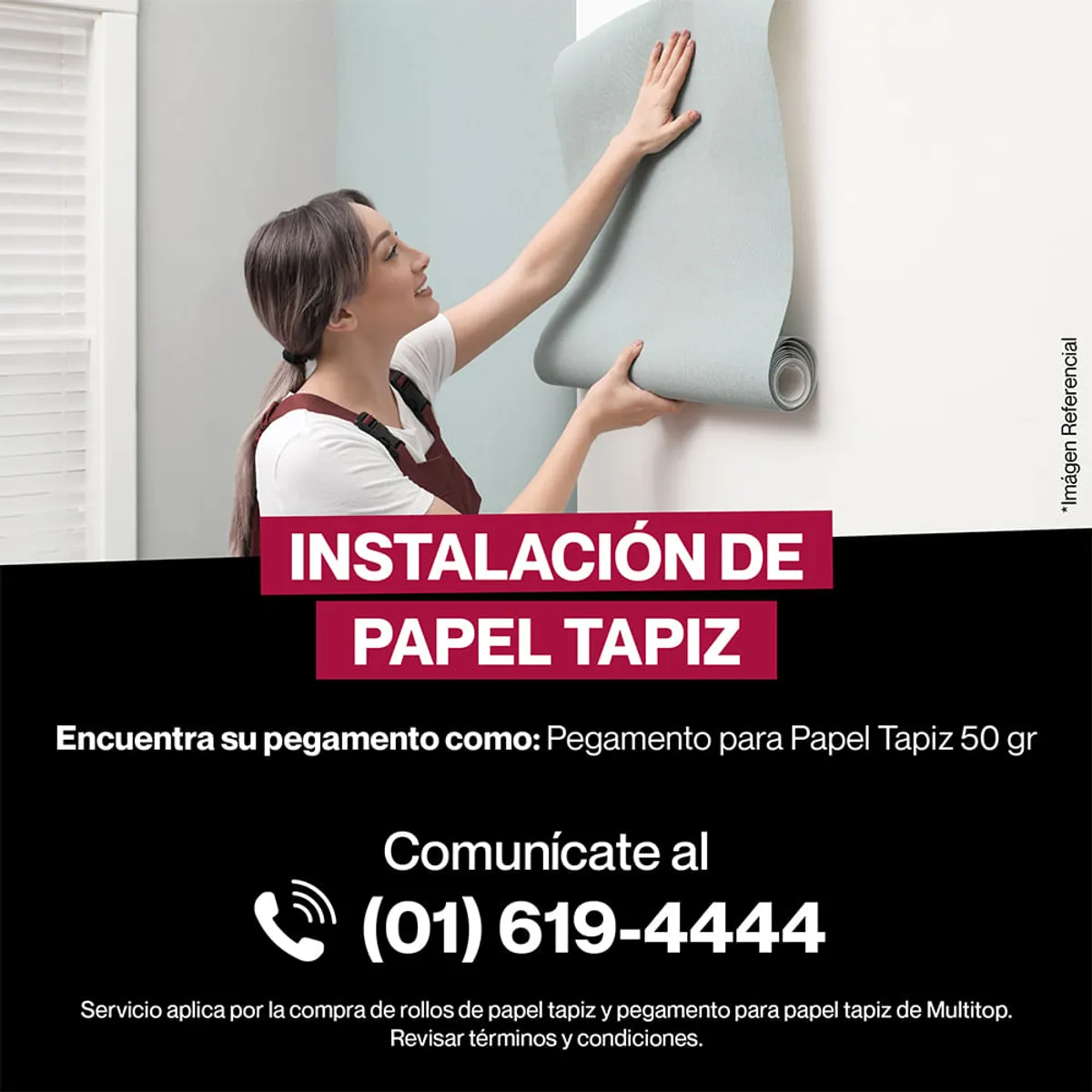 MULTITOP - Papel Tapiz Elena 52 cm x 10 mts Marrón claro