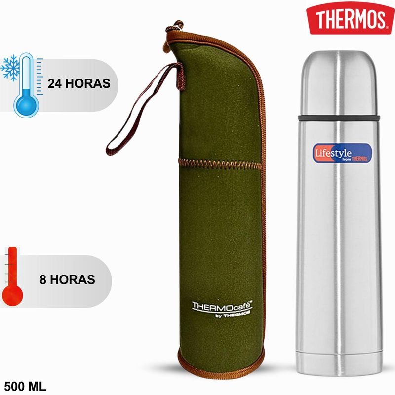 THERMOS - Thermo Acero 500 ML Lifestyle Con Funda - Thermos