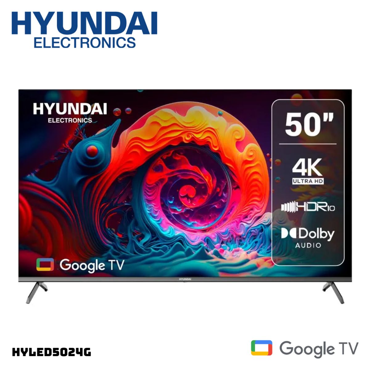 HYUNDAI - TELEVISOR HYUNDAI 50 SMART TV GOOGLE TV 4K UHD LED 2025 - HYLED5024G