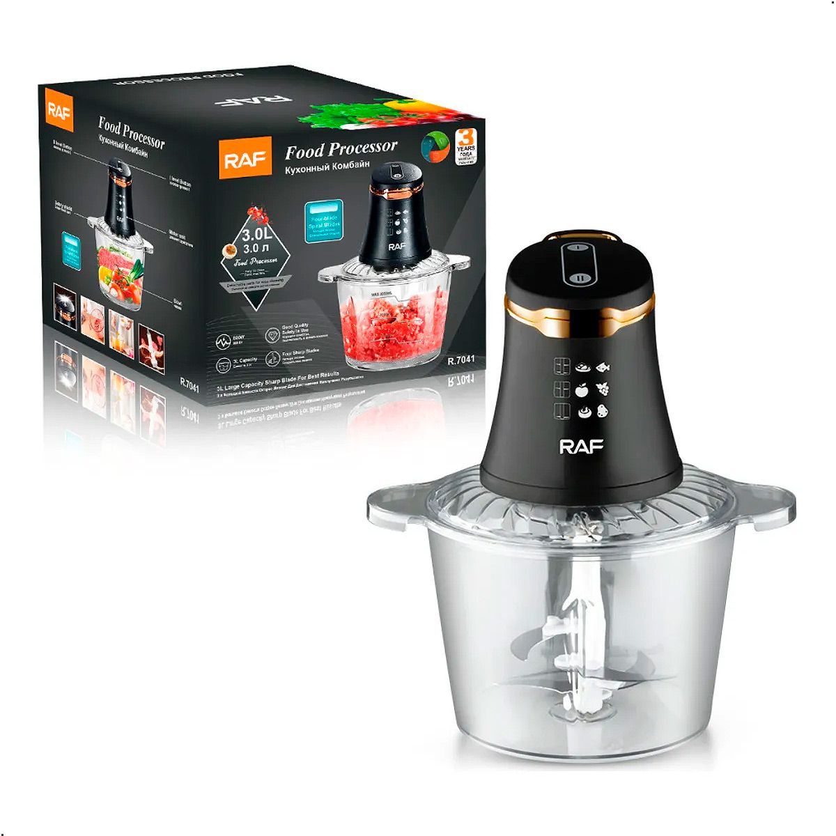 RAFF - Picadora De Alimentos Raf R7041 Cuatro Cuchillas