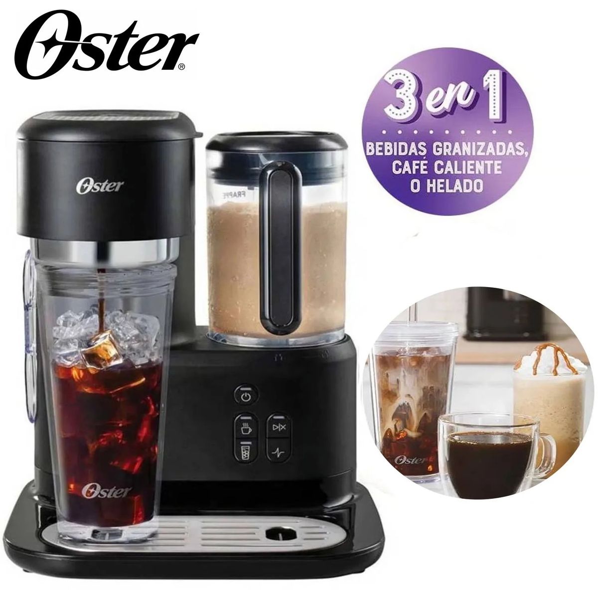 OSTER - Cafetera frappé Oster®con licuadora BVSTDC03B