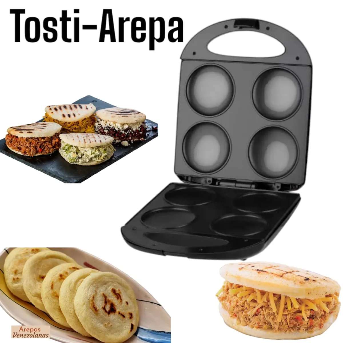 RAFF - Máquina Electrica Para Hacer Arepas Muffin Tosti-arepa