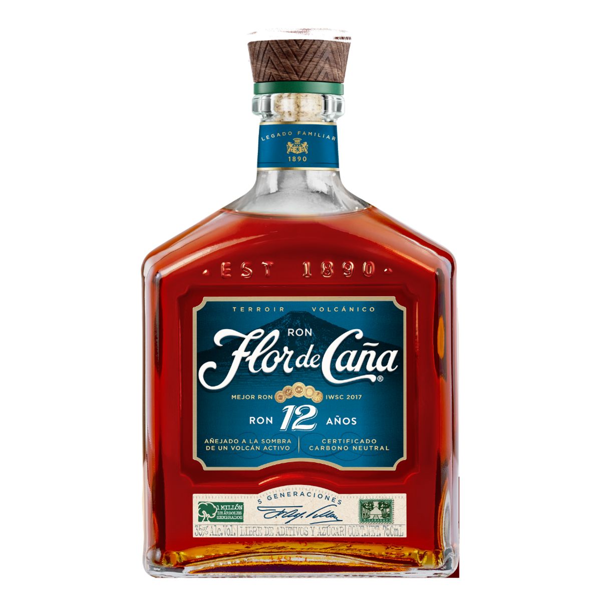 FLOR DE CAÑA - RON FLOR DE CAÑA 12 AÑOS 750 ML